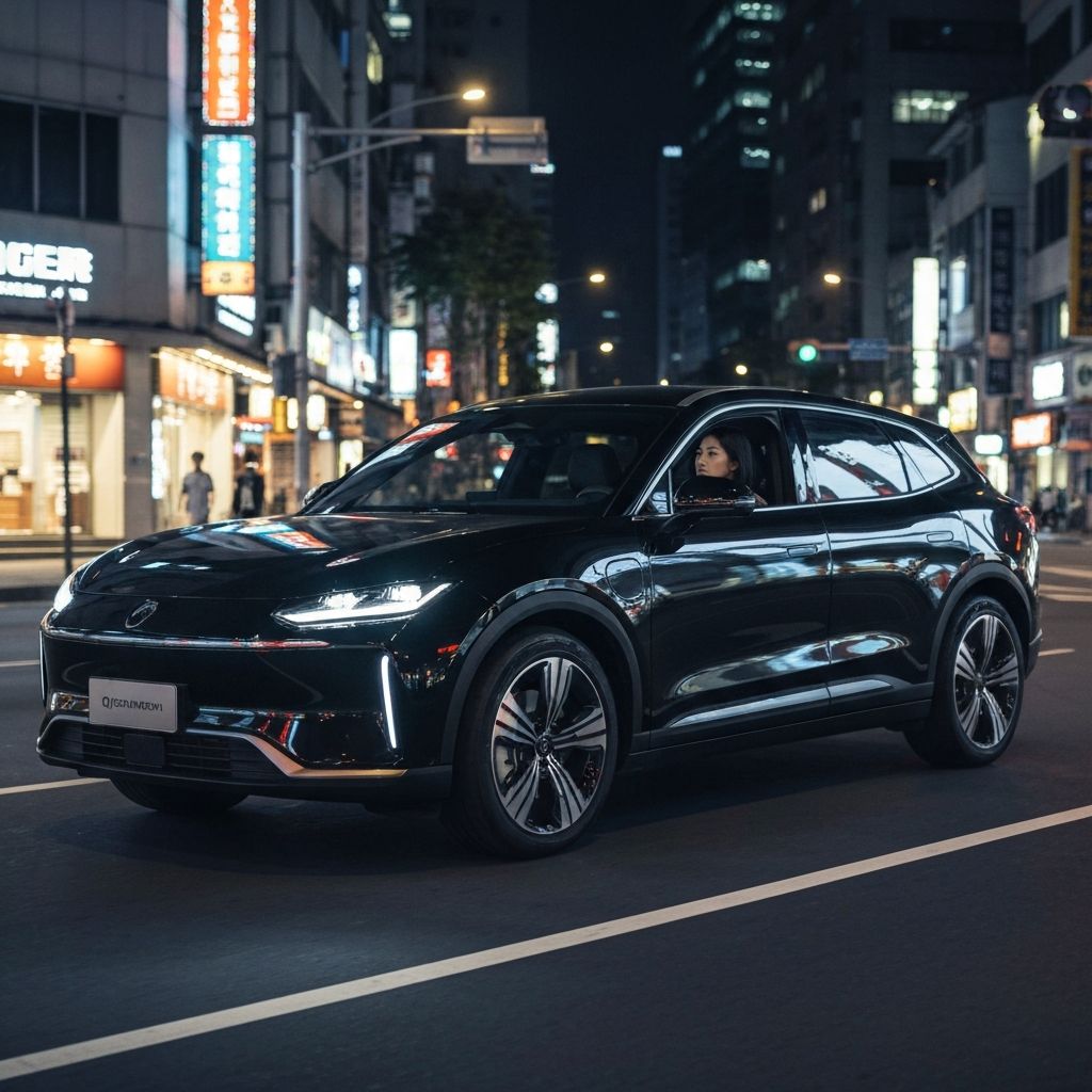 Sleek Black Electric SUV